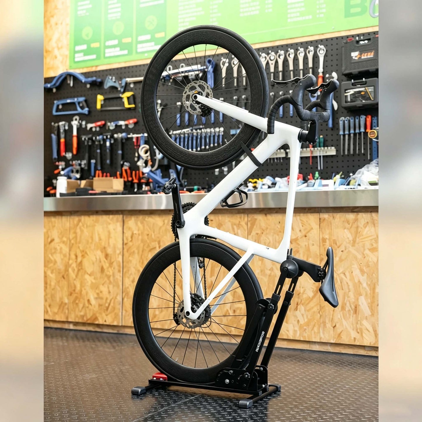 Stable Foldable Double-Leg Bicycle Stand