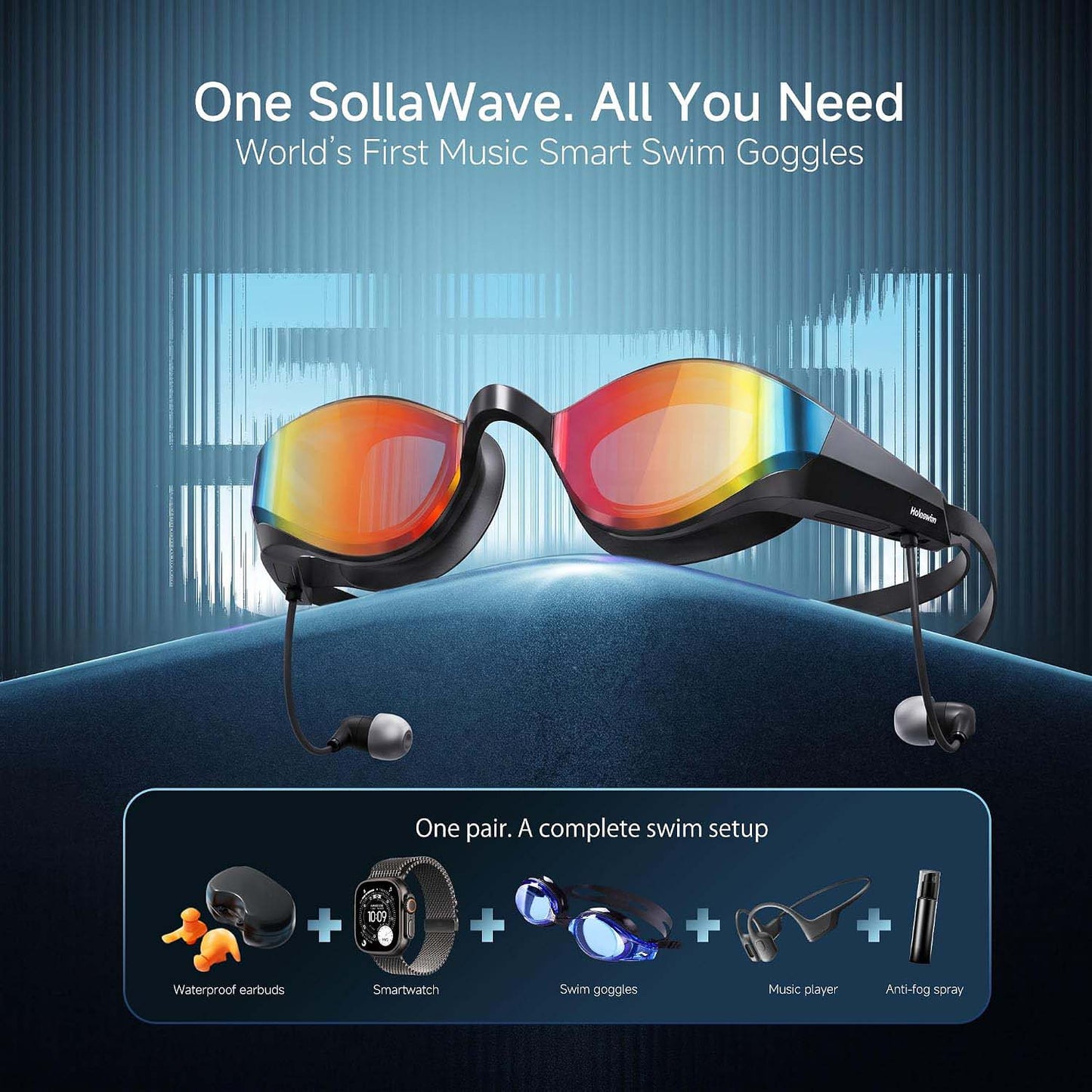Smart Waterproof Swimming Headphones & Training Tracker
